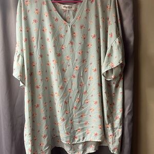 Floral V-Neck Blouse